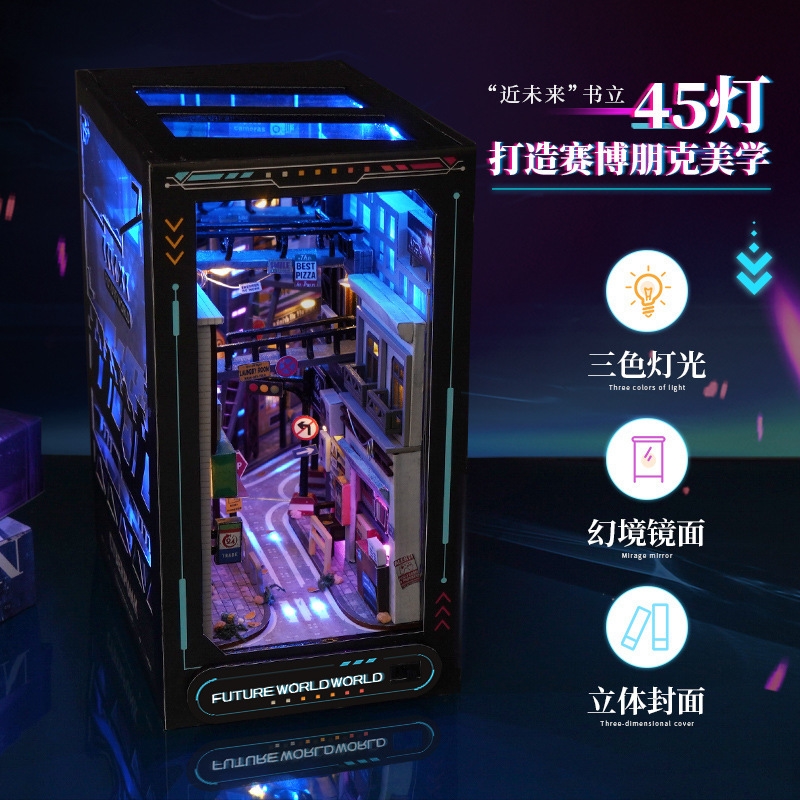 Esports Gaming Trophy - DIY Miniatuur Poppenhuis Cyberpunk 3D Boekenhoek