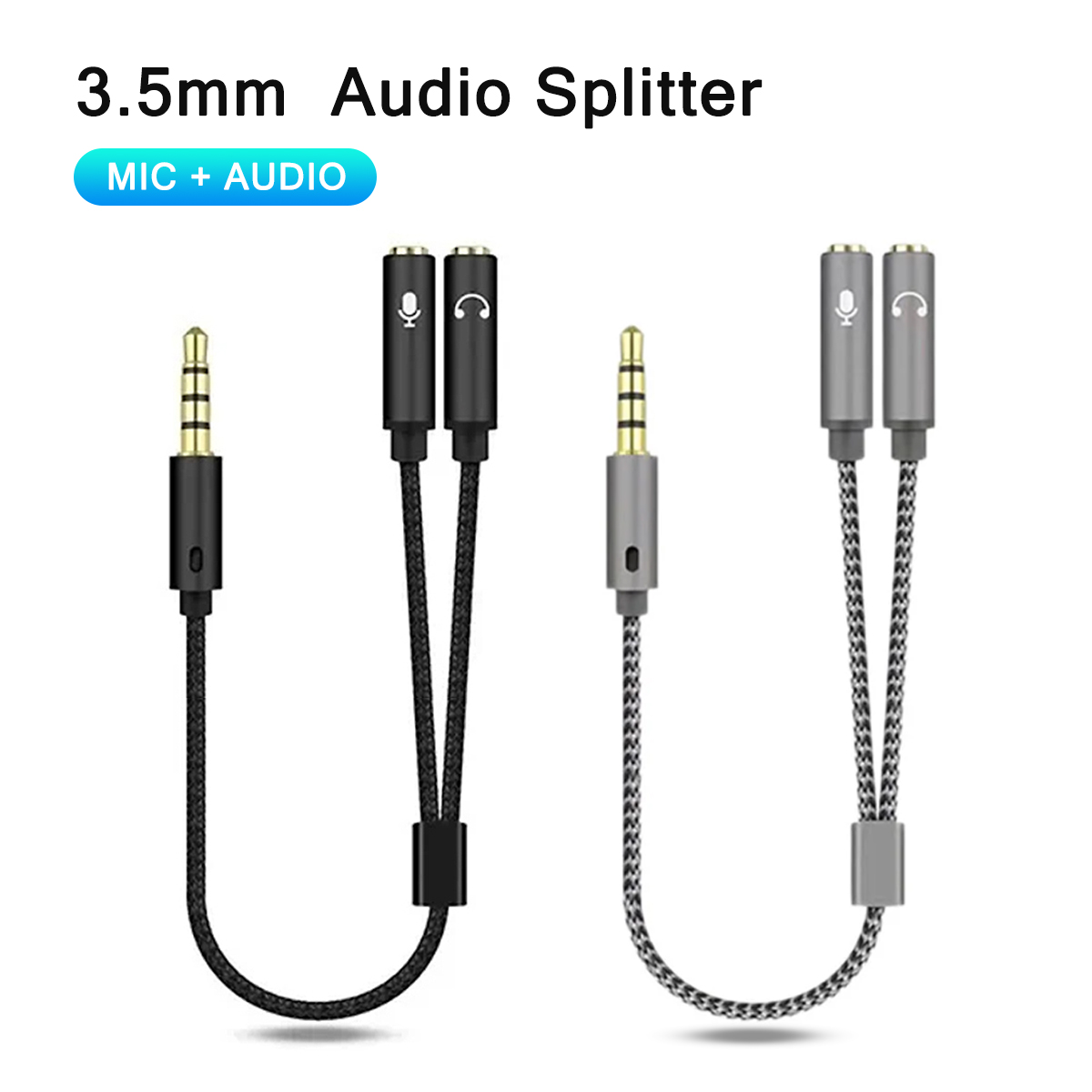 Esports Gaming Splitter - Headset-splitter 3,5 mm audio + microfoon