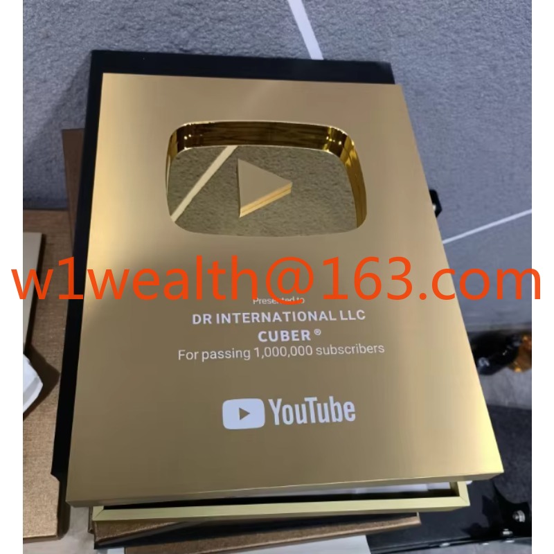 Esports Gaming Trophy - Play Button Award, aluminium YouTube-schildjes, YouTube-trofeeën