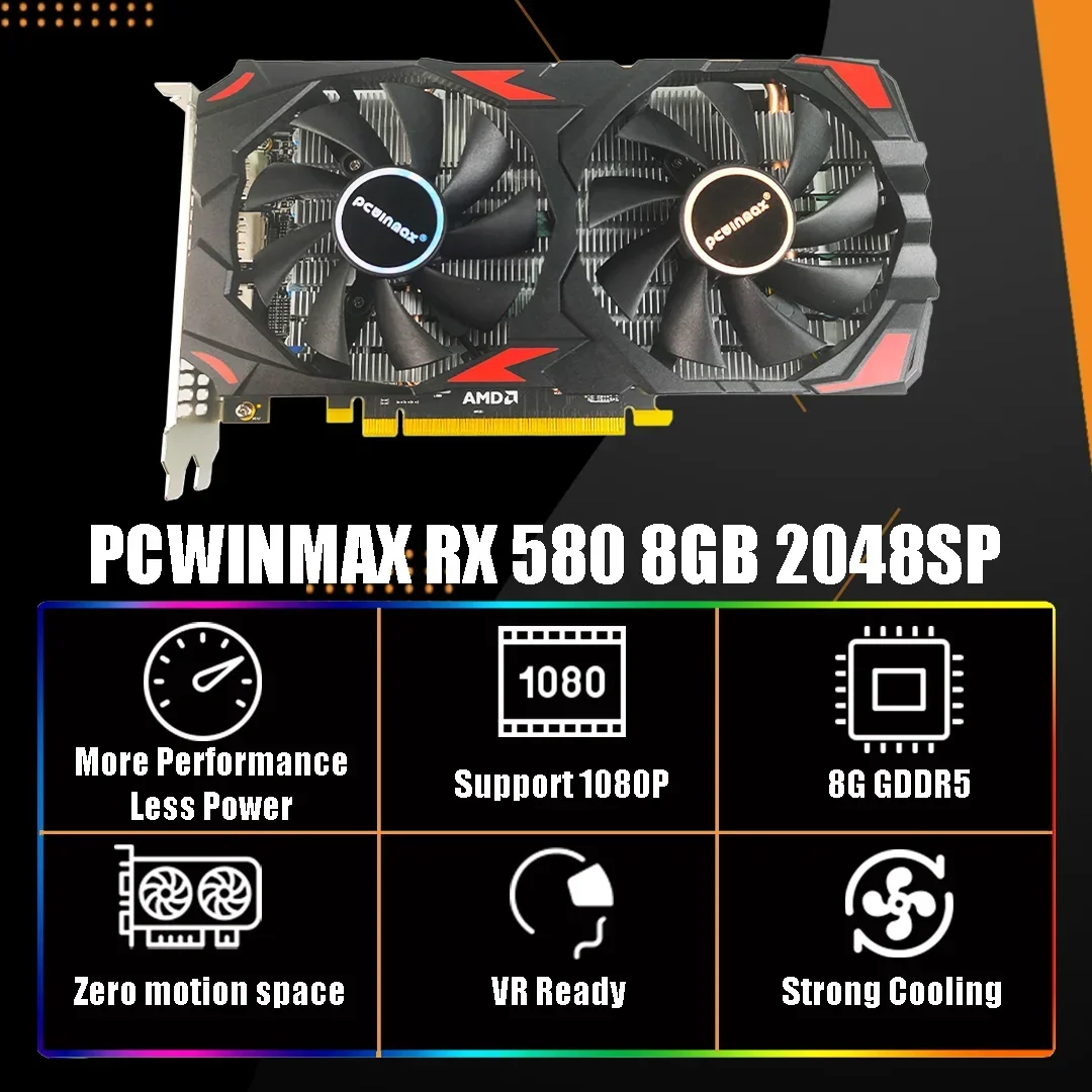 PCWINMAX Radeon RX 580 2048SP  - Video Gaming & Esports Usd Acc recensie en prijs