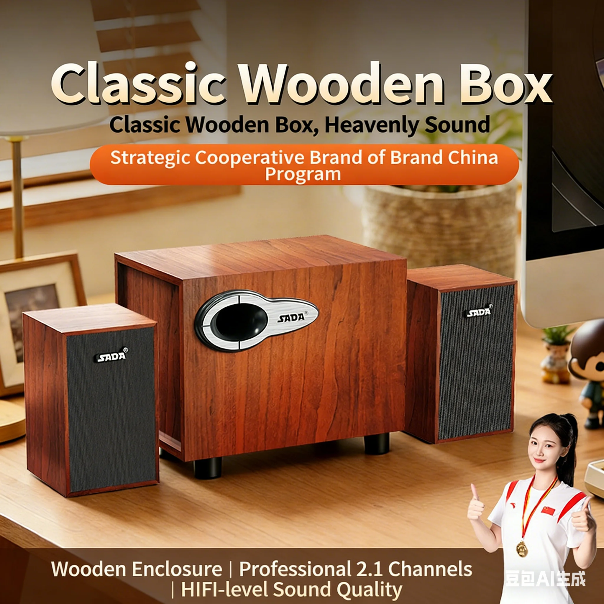 Houten 2.1-kanaals desktopluid - Gaming Speaker 2.1 recensie en prijs