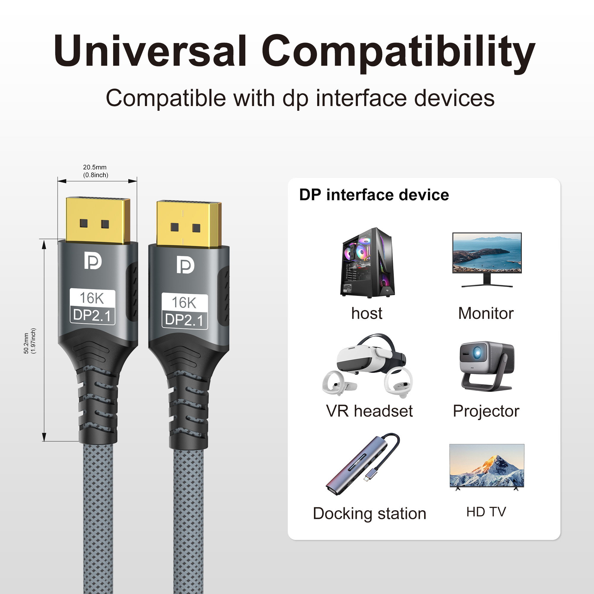Displayport 2.1 16K DP Kabel 8 - Gaming Speaker 2.1 recensie en prijs
