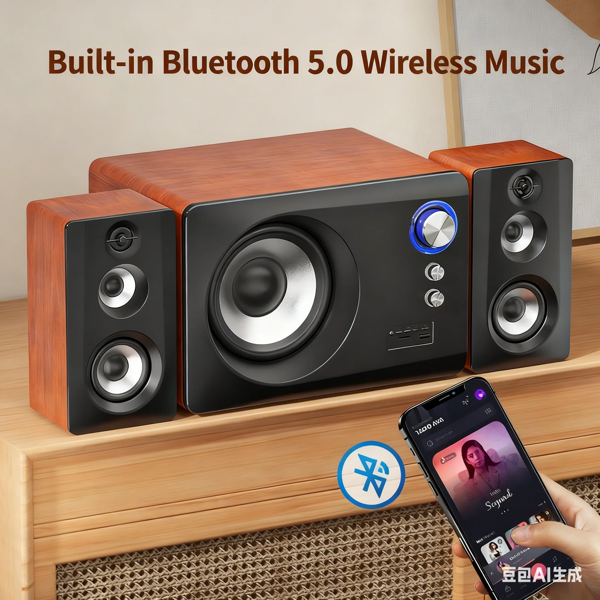 Houten 2.1 Bluetooth-luidsprek - Gaming Speaker 2.1 recensie en prijs