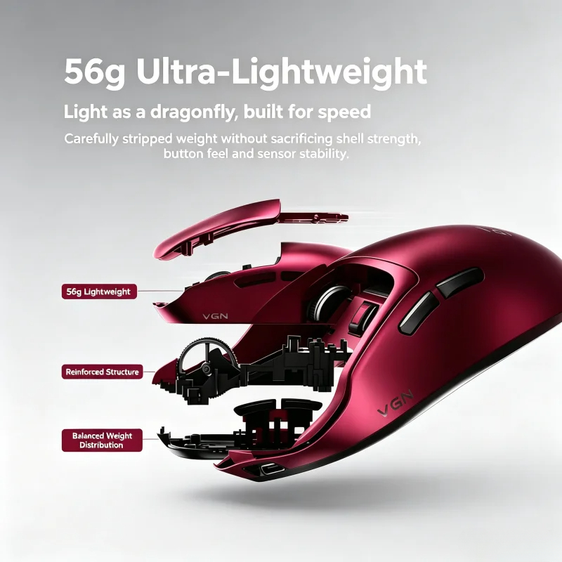VGN Dragonfly F1 V5 draadloze  - Esports Gaming Mouse Wireless recensie en prijs