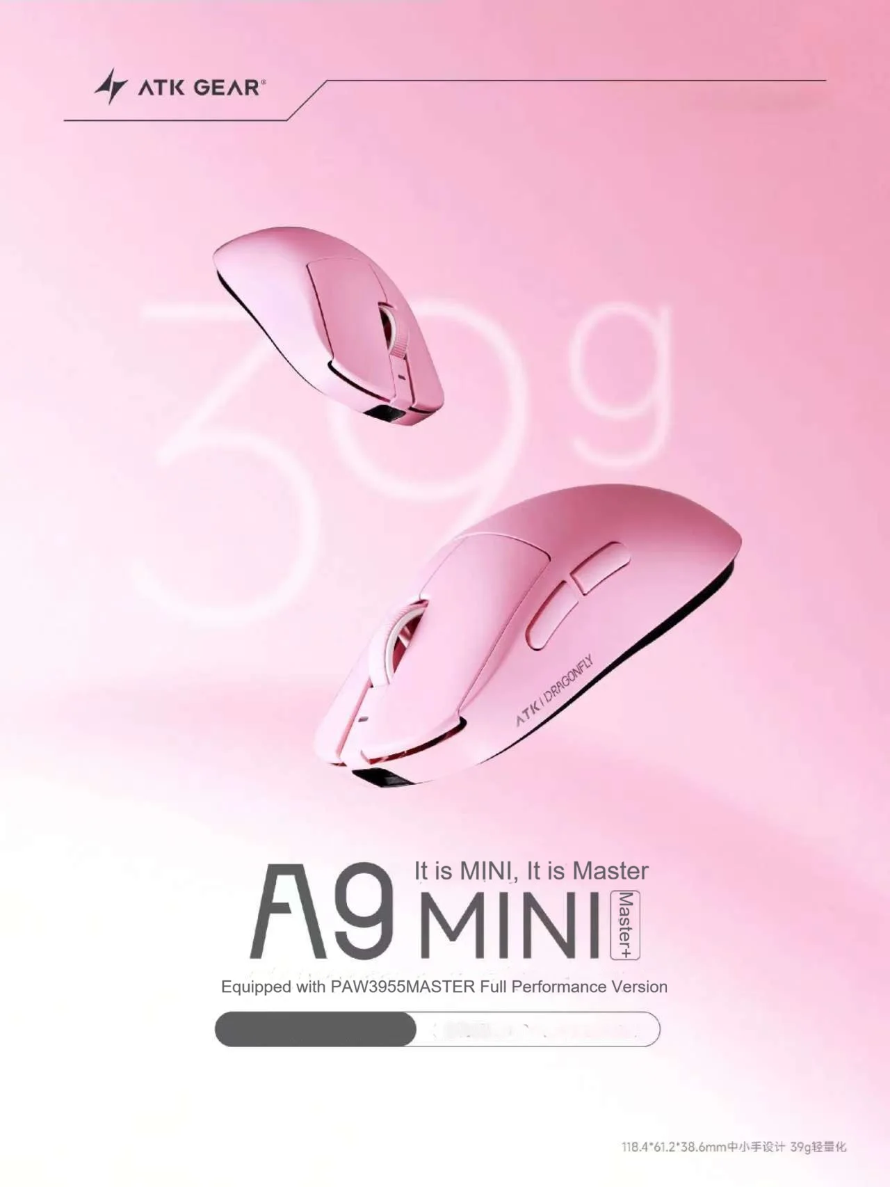 ATK A9 Mini Master Plus PAW395 - Esports Gaming Mouse Wireless recensie en prijs