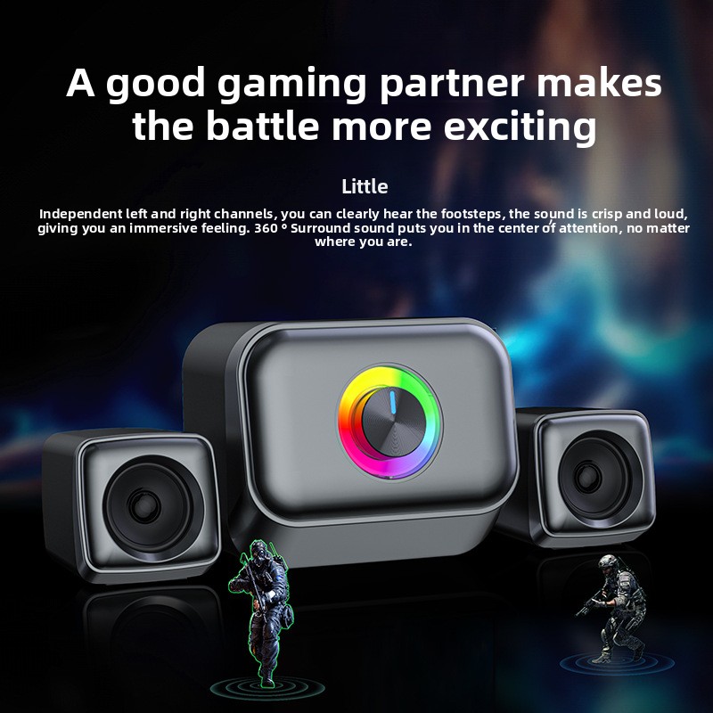 RGB Gaming Subwoofer Bedraad 2 - Gaming Speaker 2.1 recensie en prijs