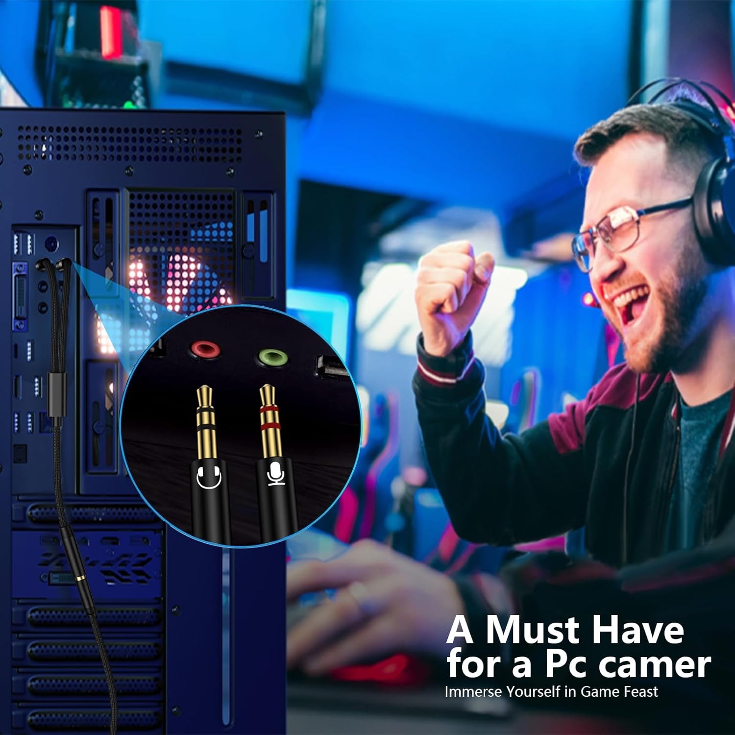 3,5 mm hoofdtelefoon microfoon - Esports Gaming Splitter recensie en prijs