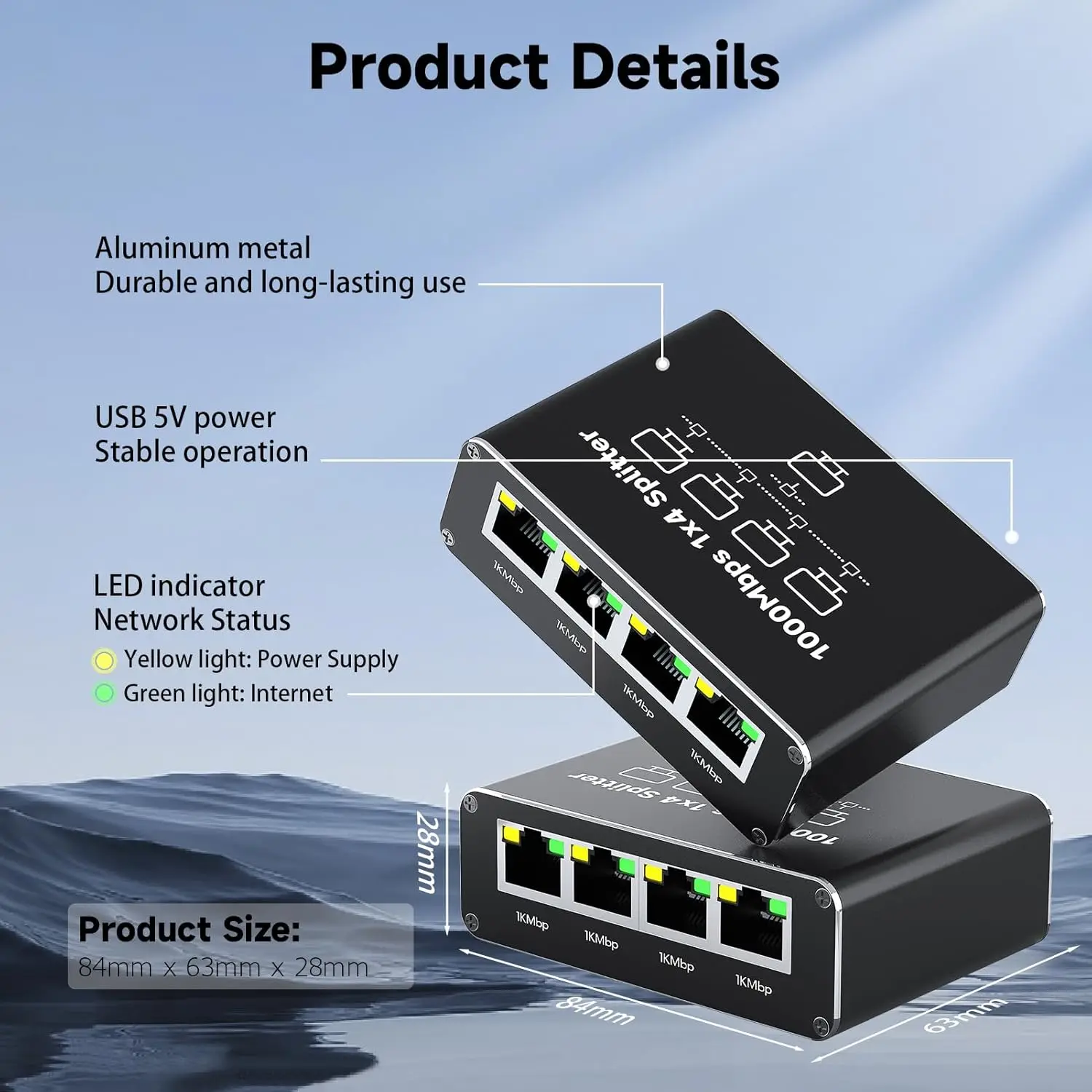 1000Mbps Gigabit RJ45 Splitter - Esports Gaming Splitter recensie en prijs